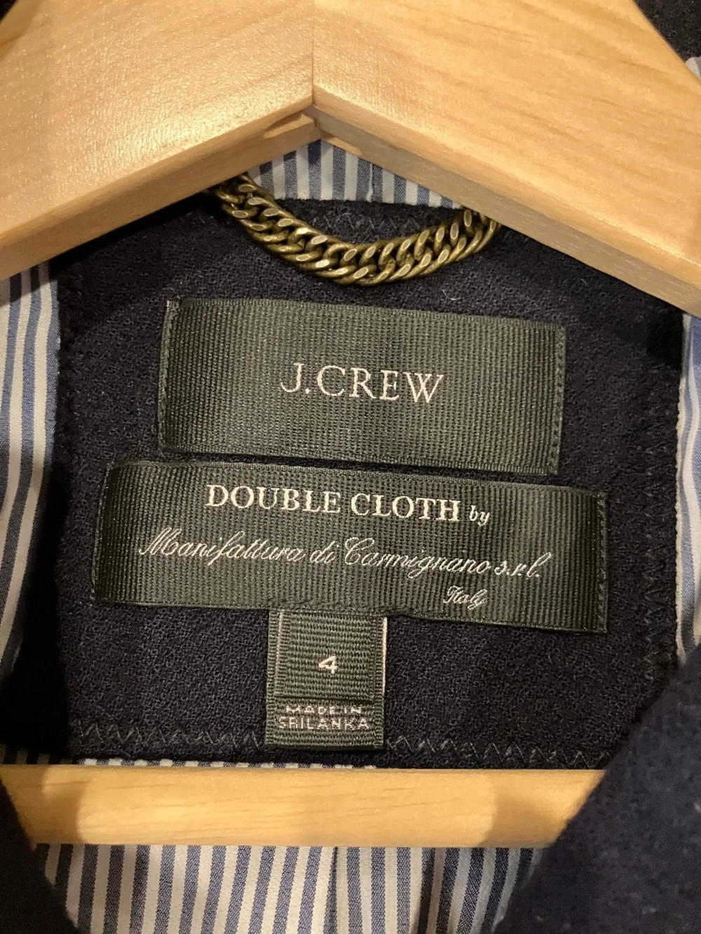 J Crew Women's Peacoat, Navy Size 4